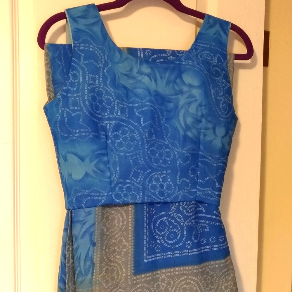 Blue & Grey Saree